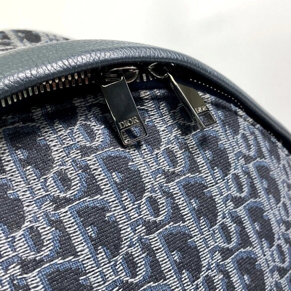 Dior Trotter Oblique Backpack Canvas/Leather Navy - Picture 4 of 10